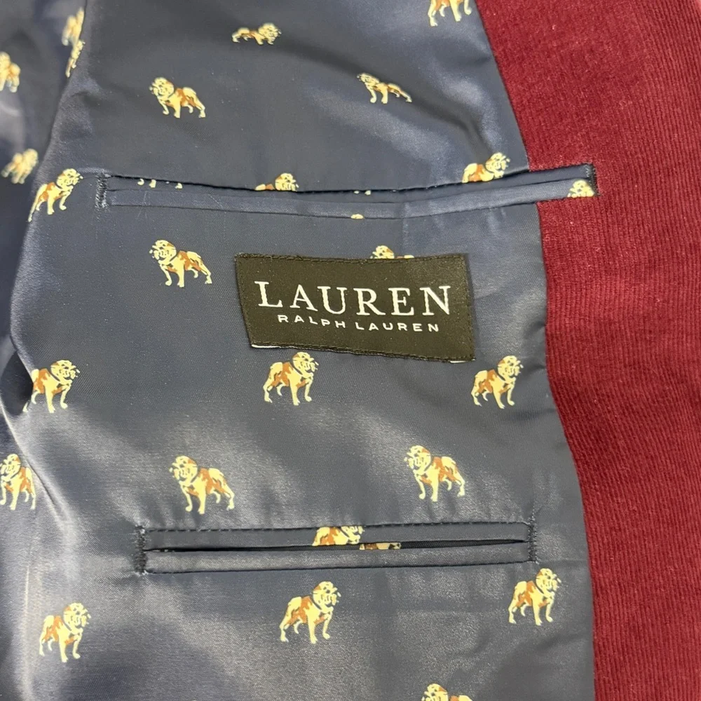 Lauren Ralph‎ Lauren Burgundy Corduroy Blazer